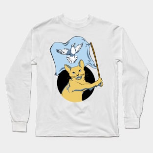 Cat  Peace   P R t shirt Long Sleeve T-Shirt